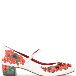 Dolce & Gabbana Kids Portofino print ballerina shoes - White