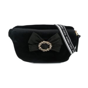 Dolce & Gabbana Kids embellished bow belt bag - Black