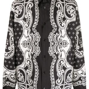Dolce & Gabbana bandana print buttoned shirt - Black