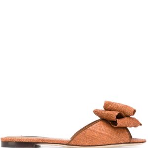 Dolce & Gabbana bow detail flat sandals - Brown