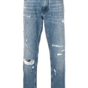 Dolce & Gabbana distressed tapered jeans - Blue