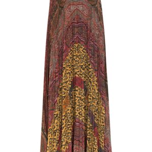 Etro paisley print pleated maxi skirt - 150 MULTICOLOURED