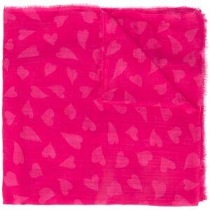 Faliero Sarti heart print scarf - PINK