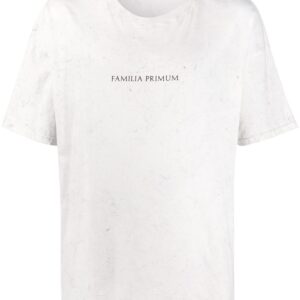 Family First Doni marble-print cotton T-shirt - White