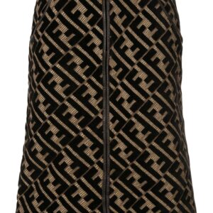 Fendi Pre-Owned FF motif knee-length skirt - Brown