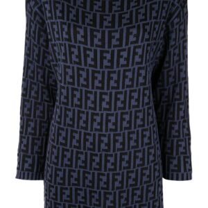 Fendi Pre-Owned Zucca pattern knitted top - Black