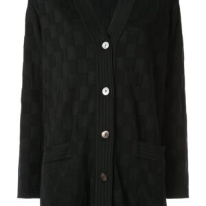 Fendi Pre-Owned check pattern cardigan - Black