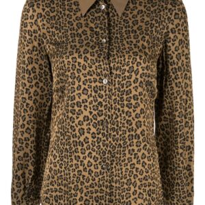 Fendi Pre-Owned leopard print shirt - Brown