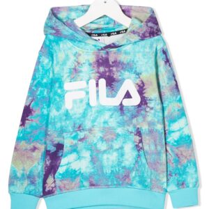 Fila Kids tie dye hooded sweatshirt - Blue