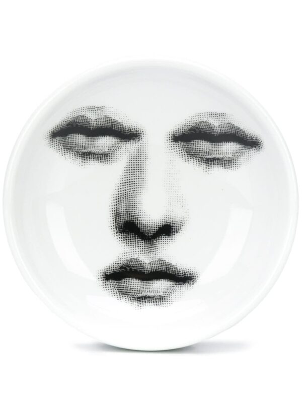 Fornasetti face print ashtray (12cm) - White