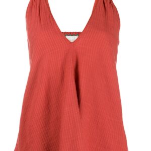 Forte Forte ribbed style embroidered detail vest top