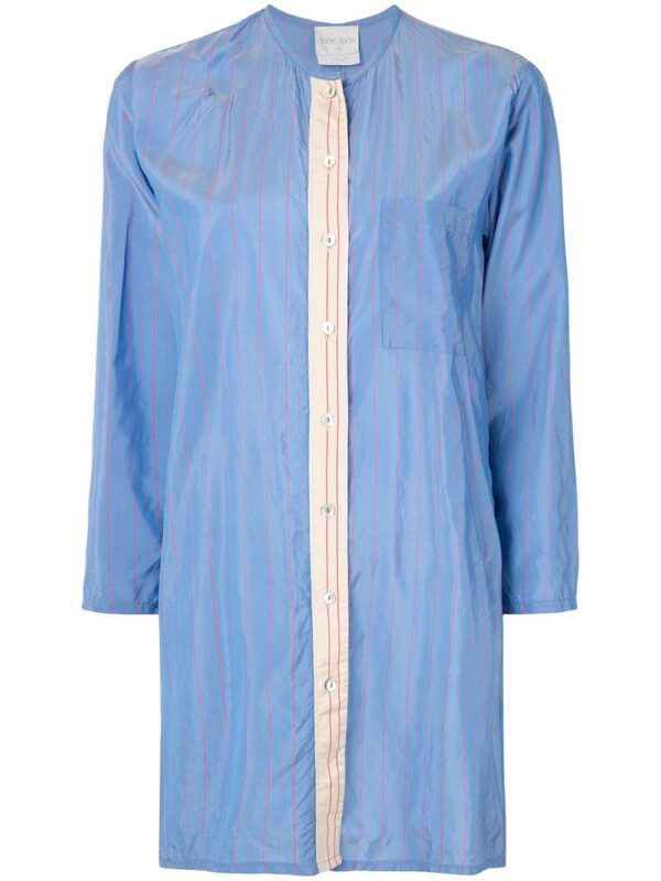 Forte Forte striped oversized-fit shirt - Blue