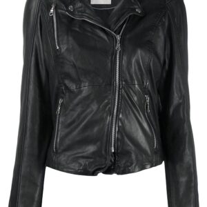 Gestuz distressed biker jacket - Black
