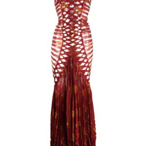 Gianfranco Ferré Pre-Owned 1990s geometric cut-out dress - Brown