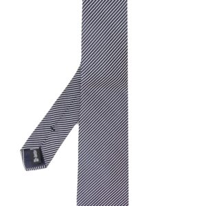 Giorgio Armani adjustable striped tie - Blue