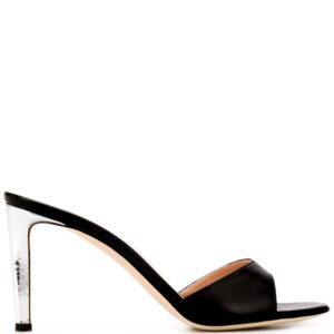 Giuseppe Zanotti metallic 85mm heel mules - Black