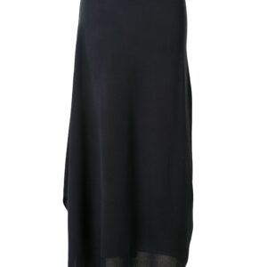 Goen.J side-slit asymmetric skirt - Blue
