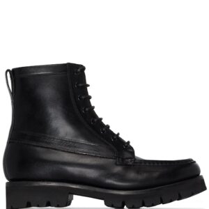 Grenson Harper lace-up leather ankle boots - Black