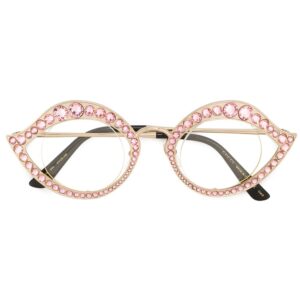 Gucci Eyewear crystal embellished cat eye glasses - PINK
