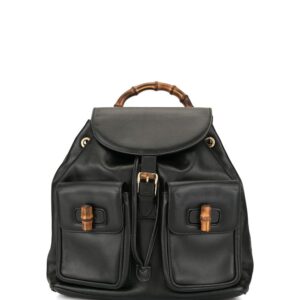 Gucci Pre-Owned Bamboo Line backpack - Black