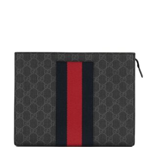 Gucci Pre-Owned GG Pattern Shelly Line clutch - Grey