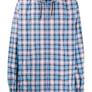 Gucci checked hooded jacket - Blue