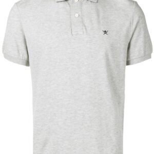 Hackett embroidered logo polo T-shirt - Grey