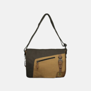 Heritage Canvas Leather 30 H x 37 L x 11 W cm Green Camel