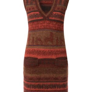 Hermès 1998-2004 pre-owned sleeveless knitted dress - Brown
