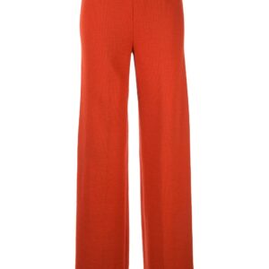 Hermès pre-owned high-waisted wide leg trousers - ORANGE