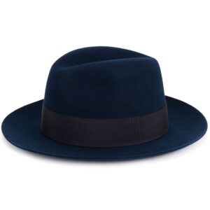 Hermès pre-owned woven fedora hat - Blue