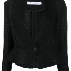 IRO crochet fitted peplum jacket - Black