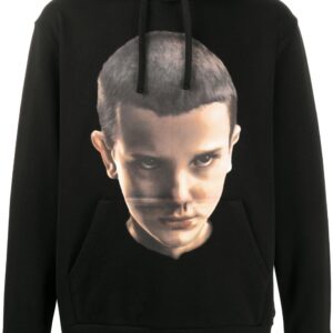 Ih Nom Uh Nit Eleven print drawstring hoodie - Black