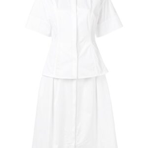Jil Sander layered poplin dress - White