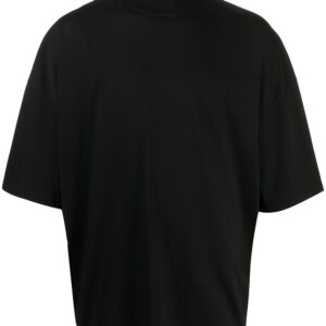 Jil Sander mock neck cotton T-shirt - BLACK