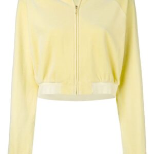 Juicy Couture Swarovski personalisable velour crop jacket - Yellow