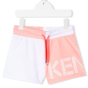 Kenzo Kids colour-block track shorts - PINK