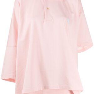 LANVIN Mother and Child asymmetric polo shirt - PINK
