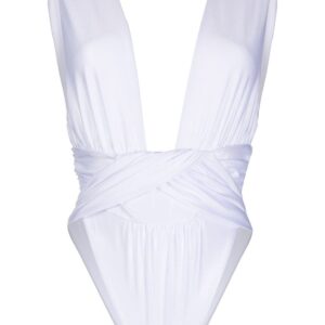 La Reveche ruched one-piece swimsuit - White
