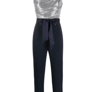 Lauren Ralph Lauren two-tone belted jumpsuit - Blue