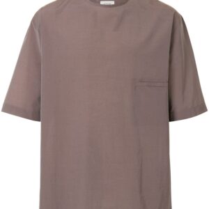 Lemaire Carbon oversized technical T-shirt - Brown