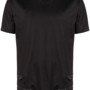 Les Hommes zipper detail T-shirt - Black