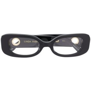 Linda Farrow rectangular frame glasses - Black
