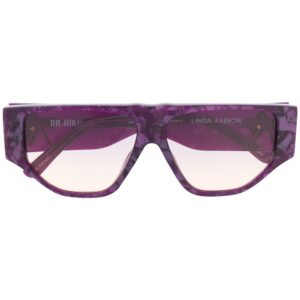 Linda Farrow x Attico angular frame sunglasses - PURPLE