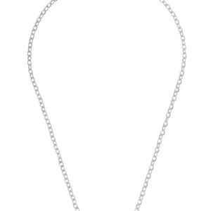 Loree Rodkin 14kt gold diamond small Flinstone chain necklace - SILVER