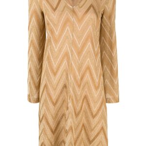 M Missoni zigzag pattern dress - GOLD