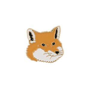 Maison Kitsuné Fox head pin - NEUTRALS