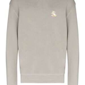 Maison Kitsuné fox embroidered sweatshirt - Grey