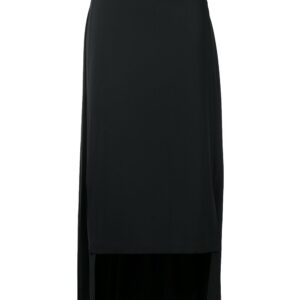 Maison Margiela asymmetric pleated skirt - Black