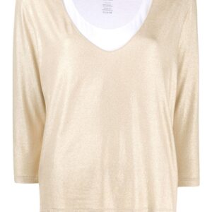 Majestic Filatures shimmering layered top - GOLD